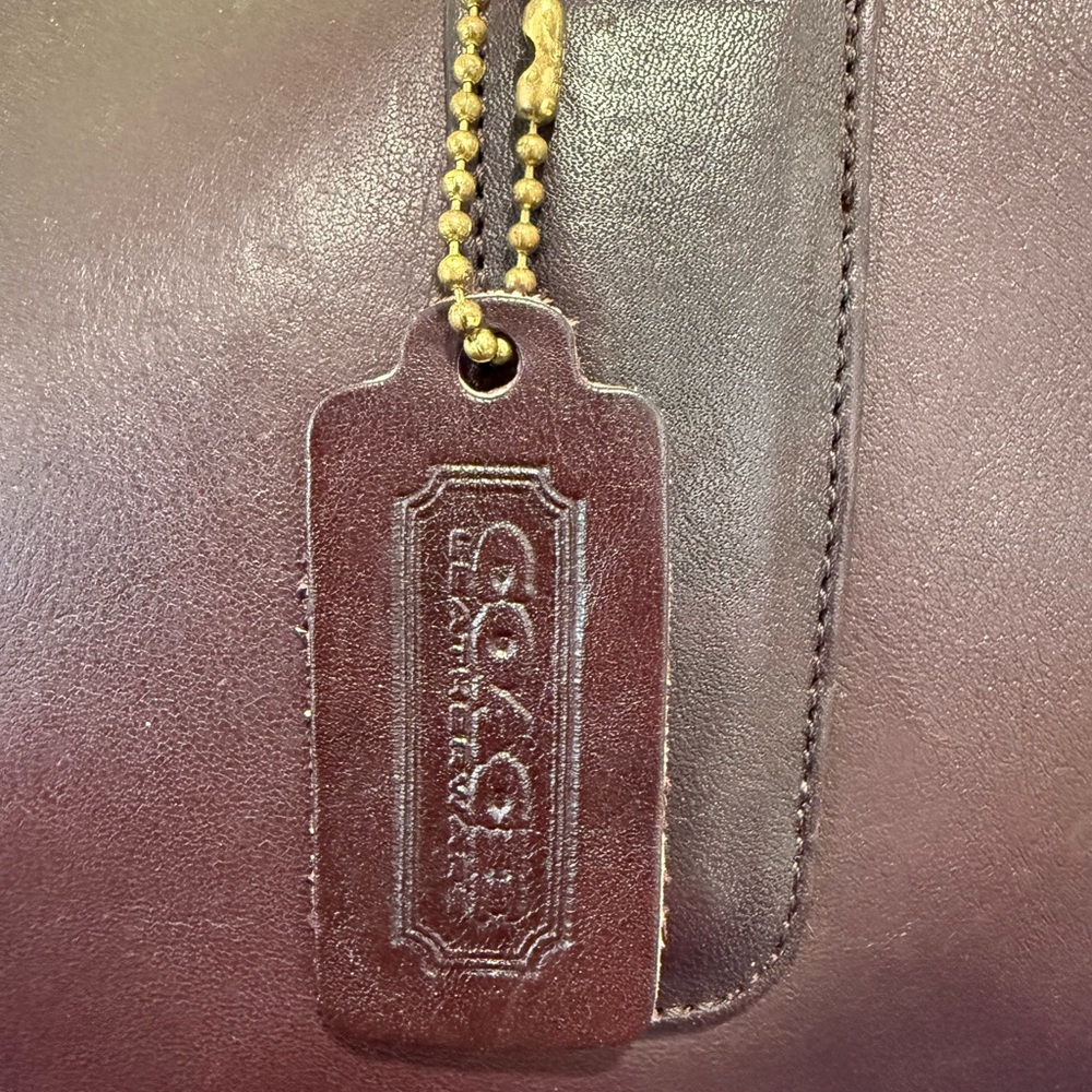 Vintage Coach Slim Satchel Burgundy NYC Original Papers and Hangtag Mint - Picture 7 of 16